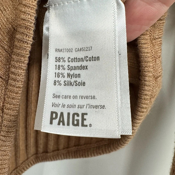 Paige Ribbed Long Sleeve Sweater Mimi Body Suit in brow NWOT - Picture 9 of 11